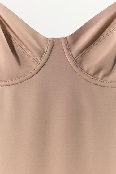 ROBE COURTE À ARCEAUX AVEC POLYAMIDE - rose poudré de Zara - Image 4