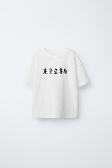 Zara EMBROIDERED MICKEY MOUSE © DISNEY T-SHIRT - White