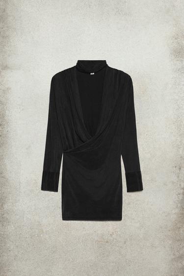LUDOVIC DE SAINT SERNIN x ZARA 드레이프 원피스 - Zara 블랙