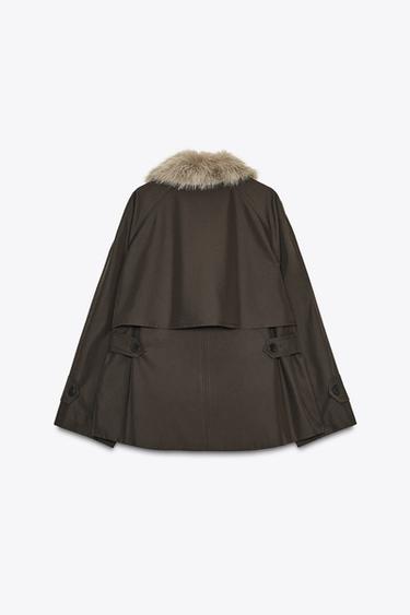 PARKA WATER REPELLENT ZW COLLECTION - Chocolat de Zara - Image 8