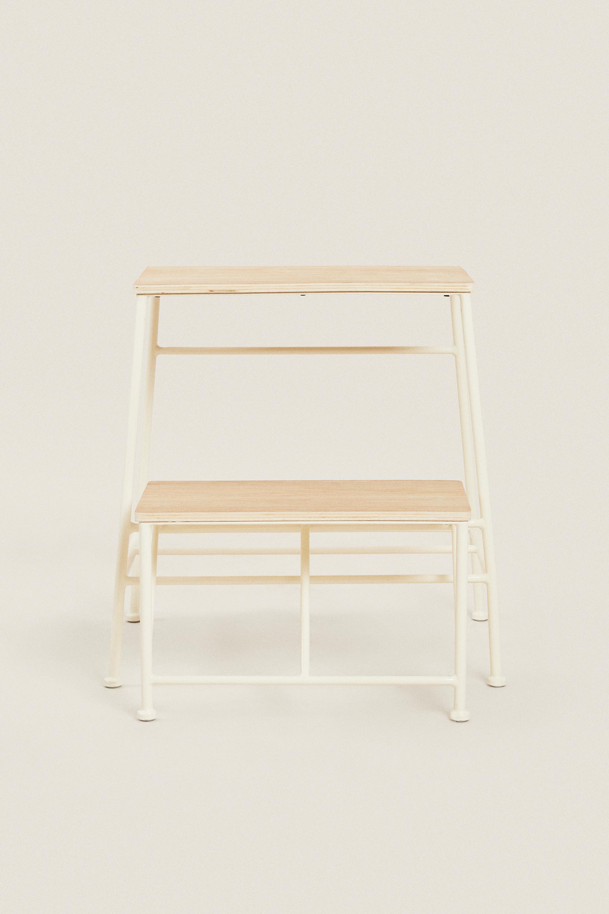 TABOURET | ESCABEAU BOIS DEUX MARCHES