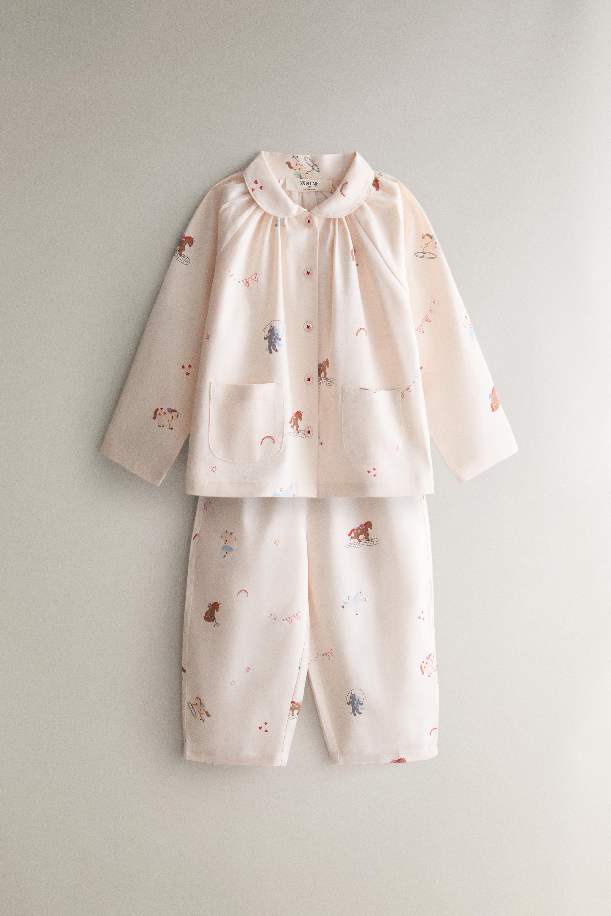 KIDS' UNICORN FLANNEL PYJAMAS — Pink