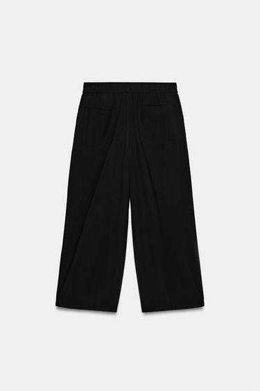 BALLOON PYJAMA-STYLE TROUSERS - Black by Zara