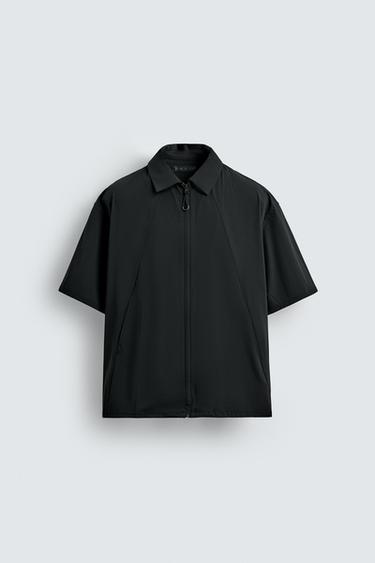 ÁO SƠ MI VẢI KỸ THUẬT CÀI KHÓA KÉO - Màu đen từ Zara - Hình ảnh 0