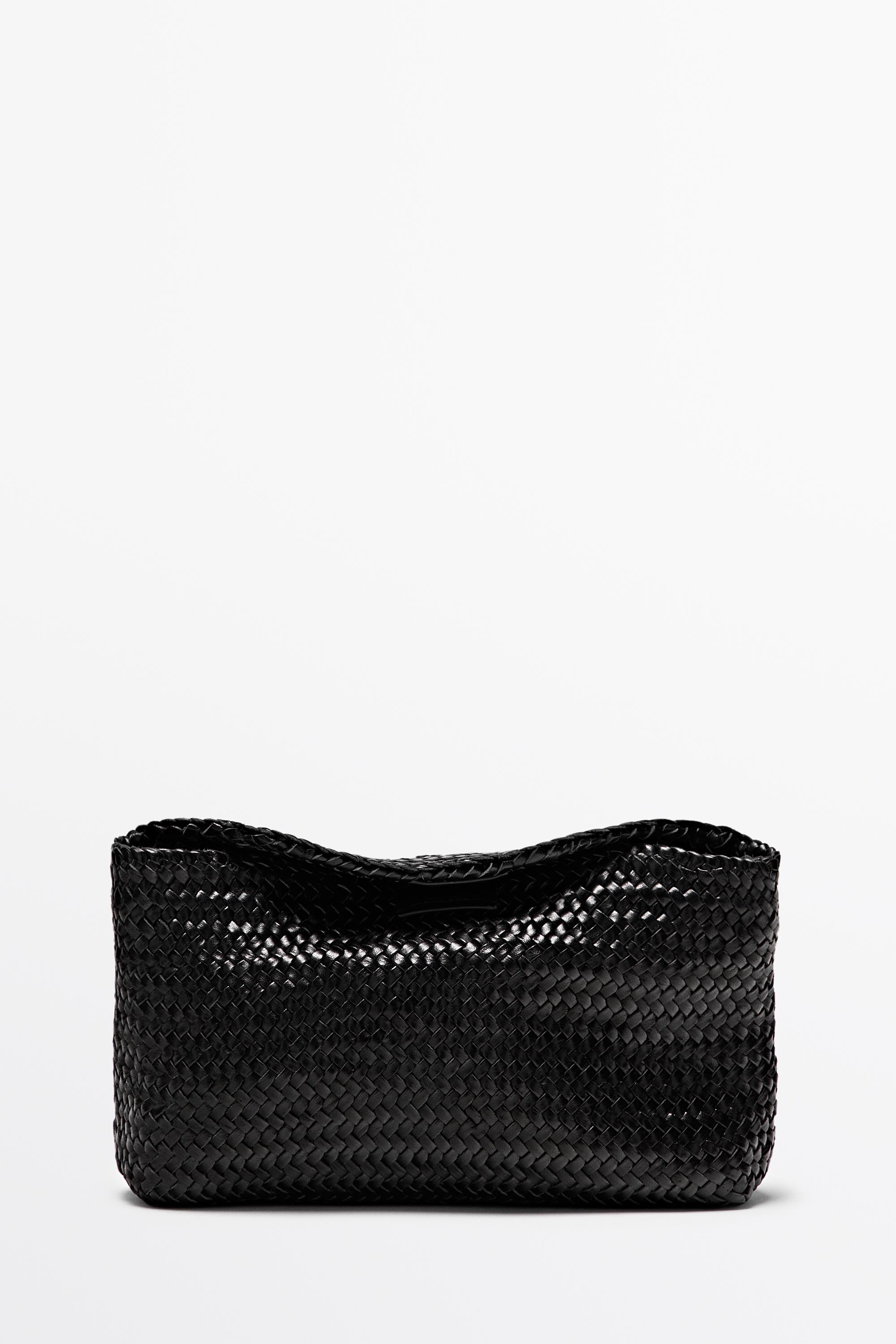 Braided nappa leather bag