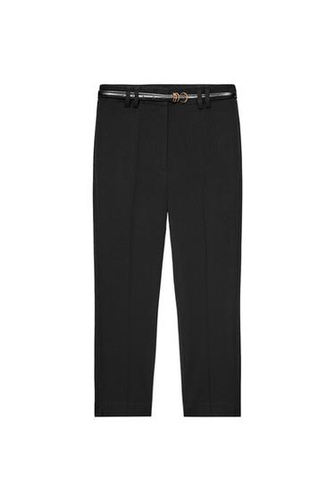 CAPRI TROUSERS WITH BELT - Black by Zara