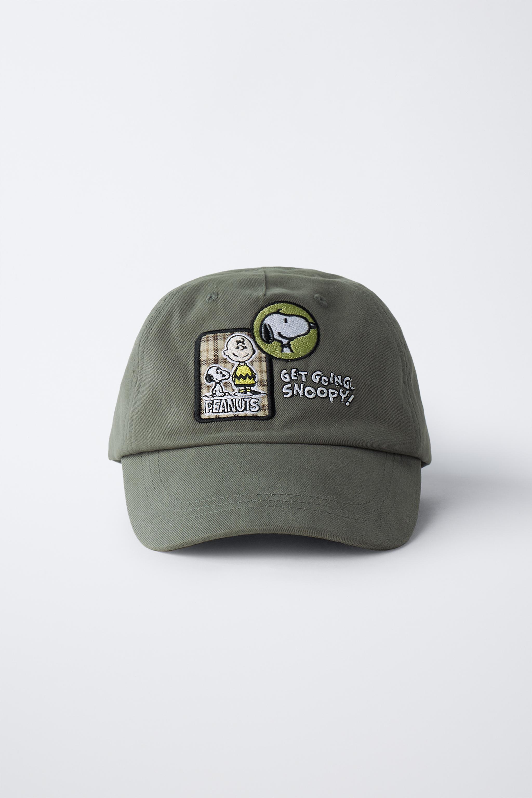 SNOOPY PEANUTS™ PATCH CAP - GREEN | ZARA United States