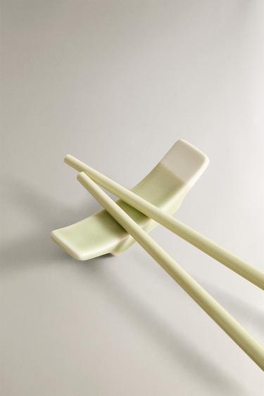 ENSEMBLE BAGUETTES ET REPOSE-BAGUETTES CÉRAMIQUE (LOT DE 2) - VERT de Zara - Image 2