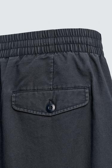 WASHED RELAXED FIT TROUSERS - Grey / Blue by Zara - Image 8