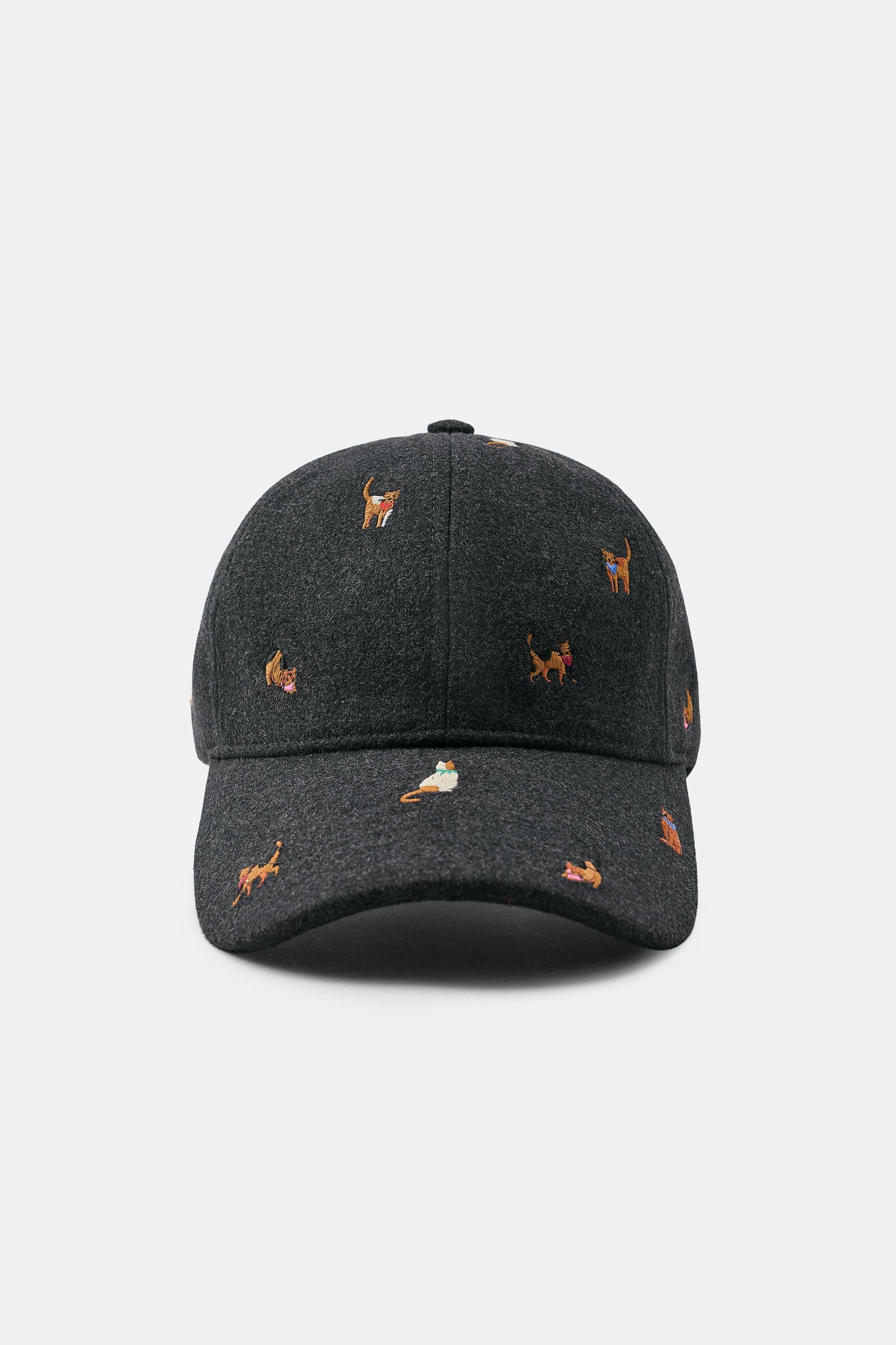 FELT CAT EMBROIDERY CAP