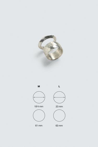 LOT DE 2 BAGUES MÉTALLIQUES COMBINÉES - Argent de Zara - Image 5
