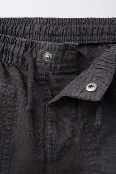 LINEN BLEND BERMUDA SHORTS - Anthracite grey by Zara - Image 2