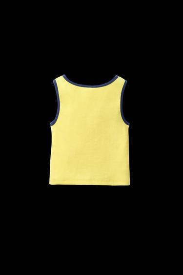 TOP RIB TEXTO CIUDAD - Amarillo de Zara