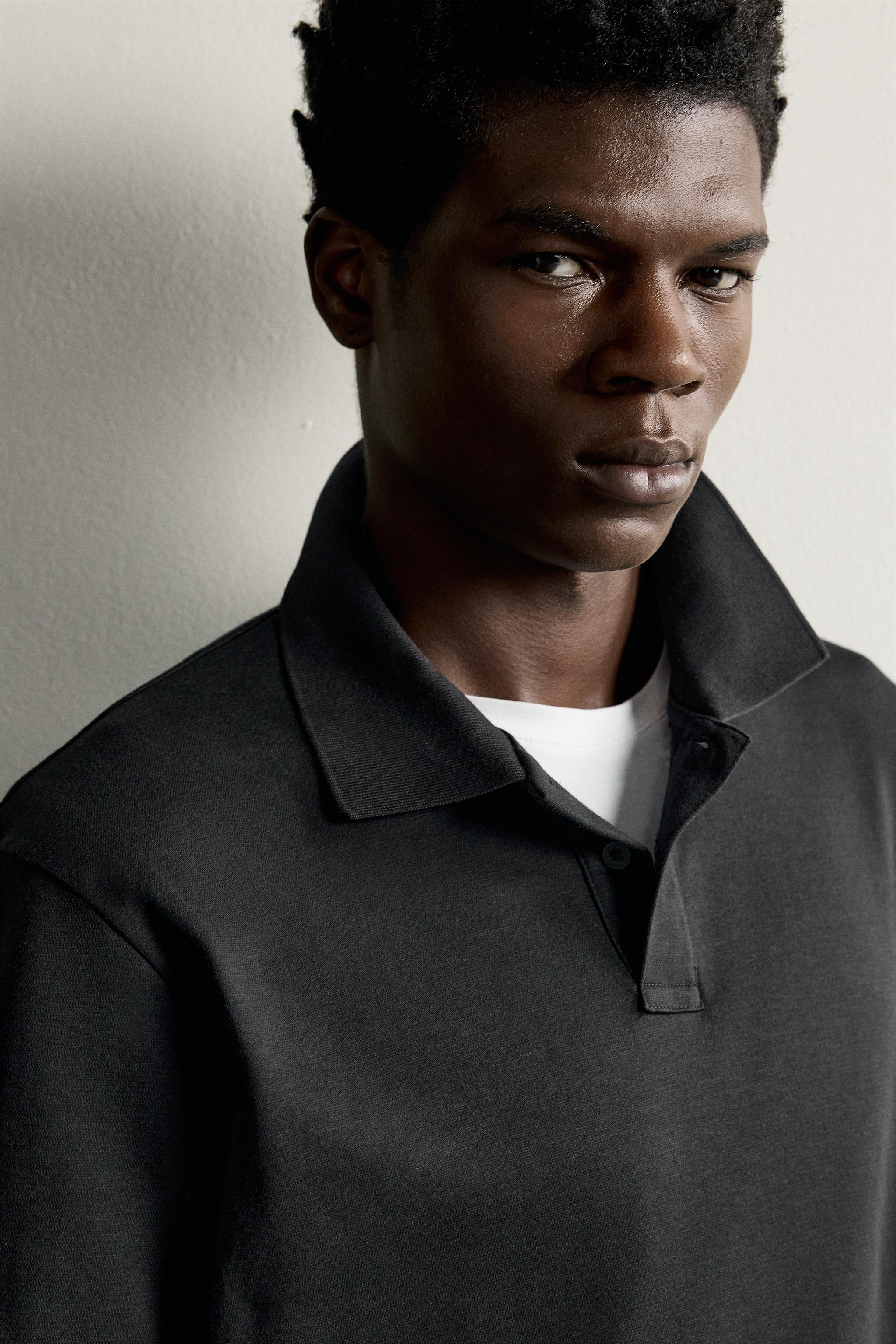 Мужские рубашки Zara COTTON REGULAR FIT POLO SHIRT — фото 5