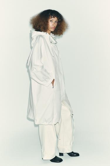 OVERSIZE MULTI-POSITION HOODED PARKA ZW COLLECTION - White by Zara - Image 2
