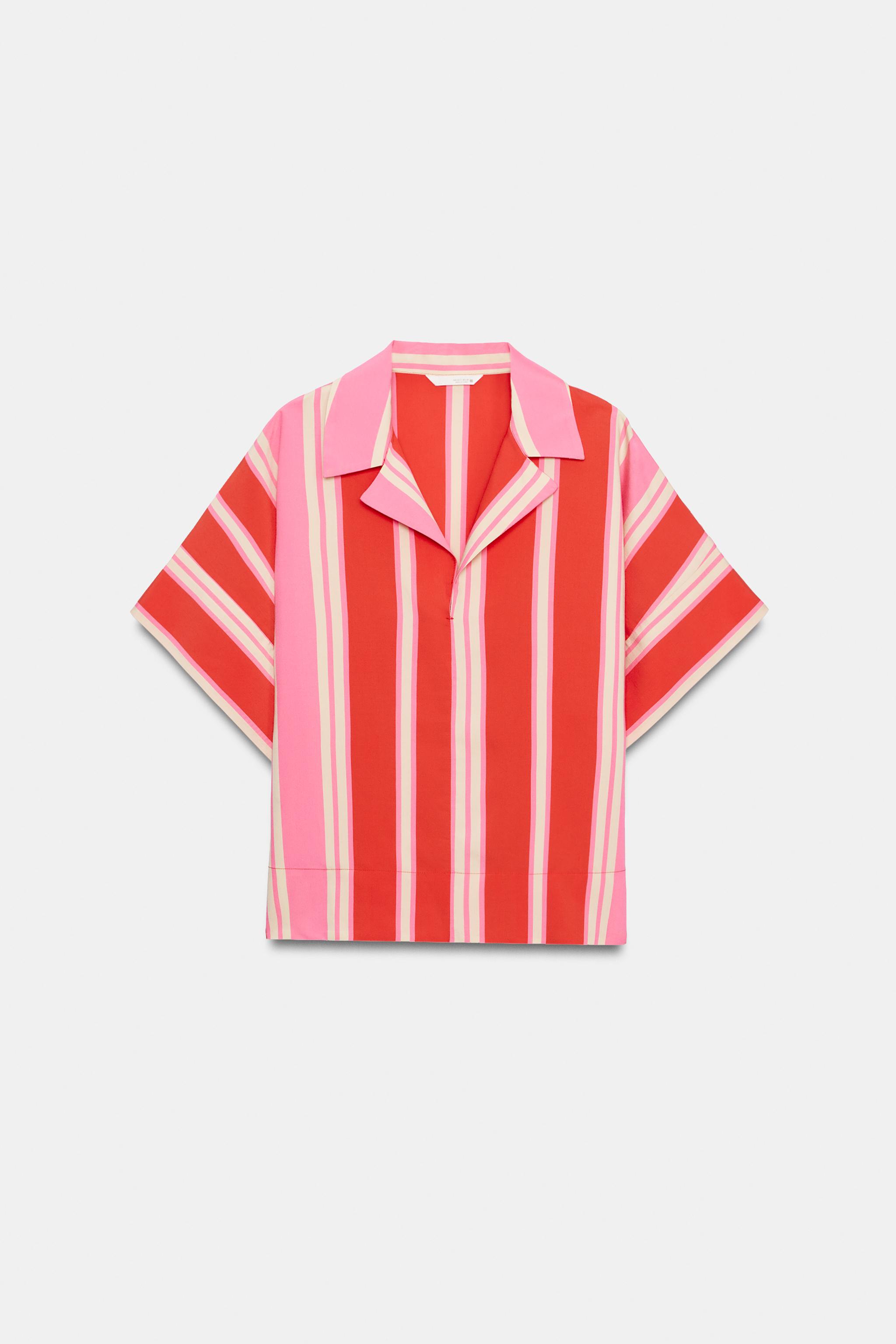Zara Çizgili Polo Gömlek görsel 7