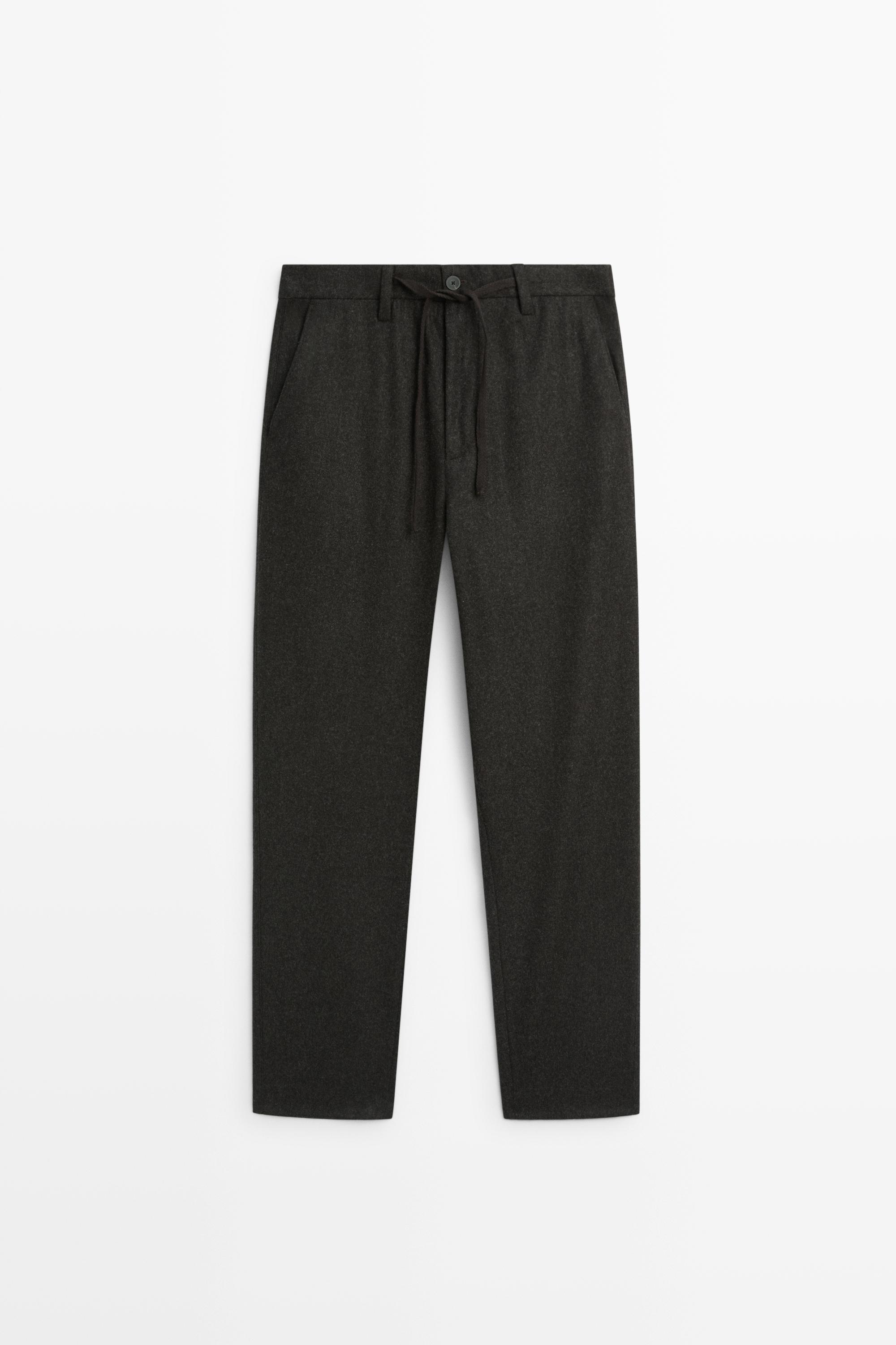 Pants flannel wool blend total look