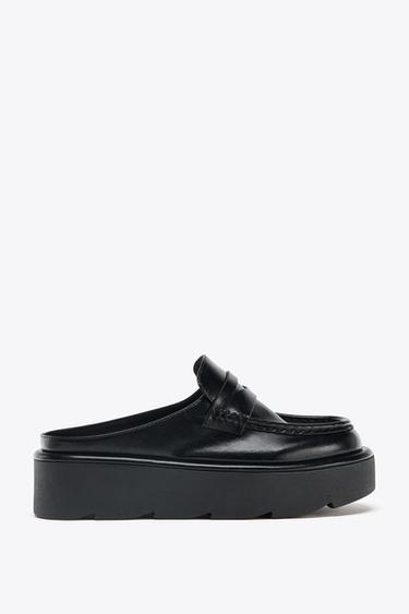 CHUNKY SOLE MULE LOAFERS - Black by Zara - Image 0