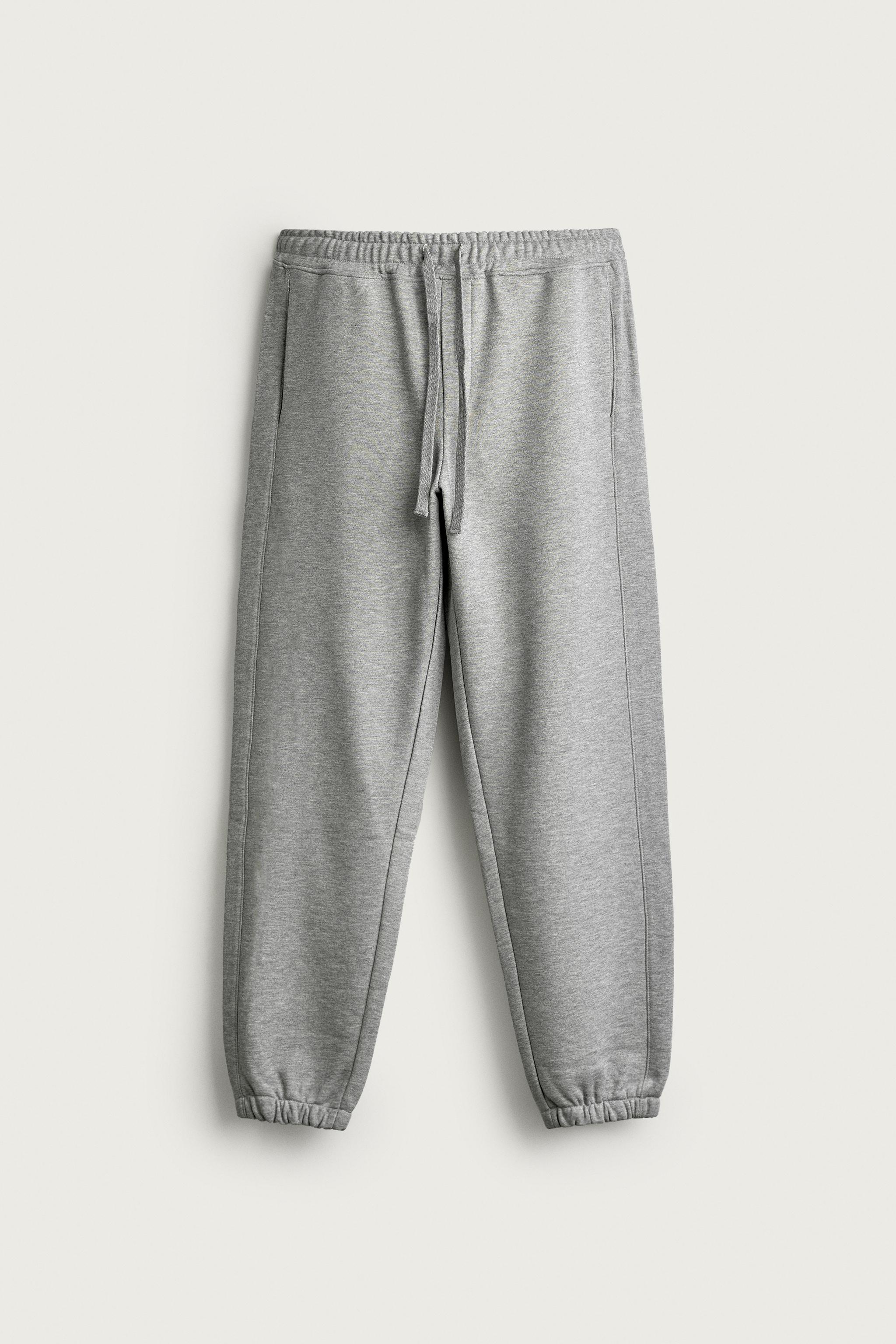 BASIC JOGGER PANTS — Gray marl
