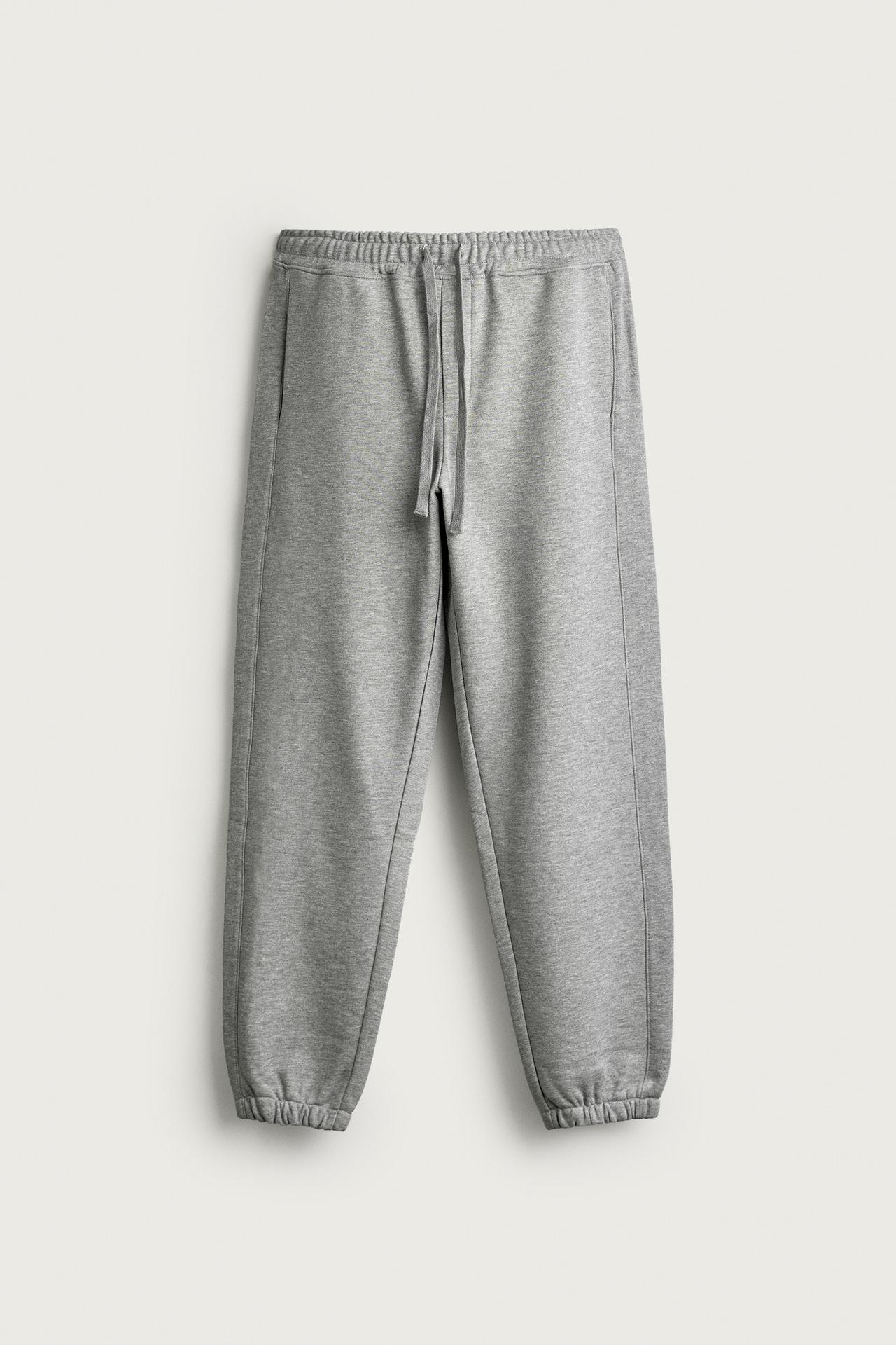 BASIC JOGGER PANTS — Gray marl