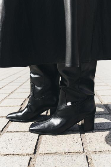 BLOCK HEELED BOOTS — Black 2