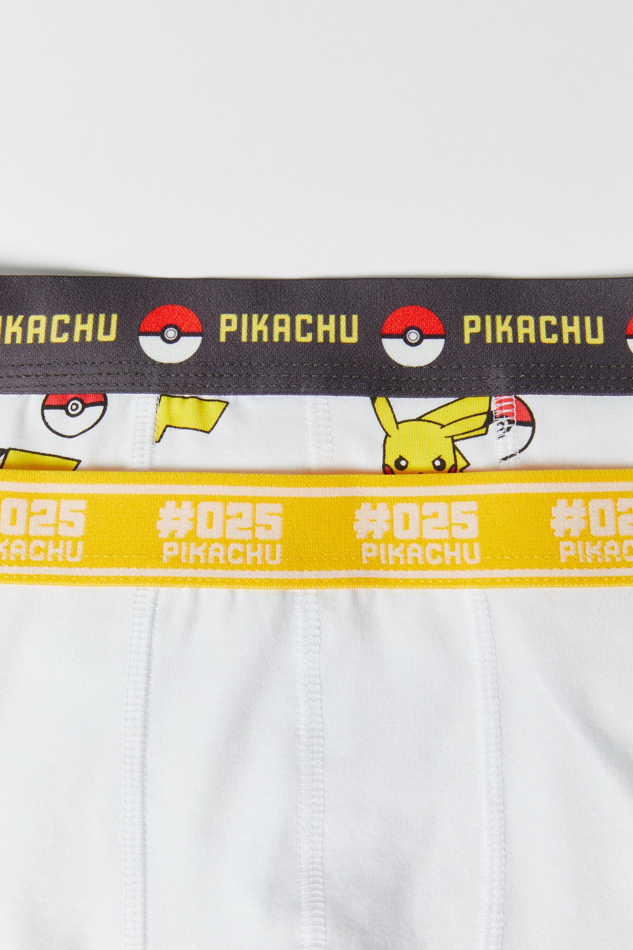 6-14 YEARS/ PACK OF TWO POKÉMON ™ BOXERS - White
