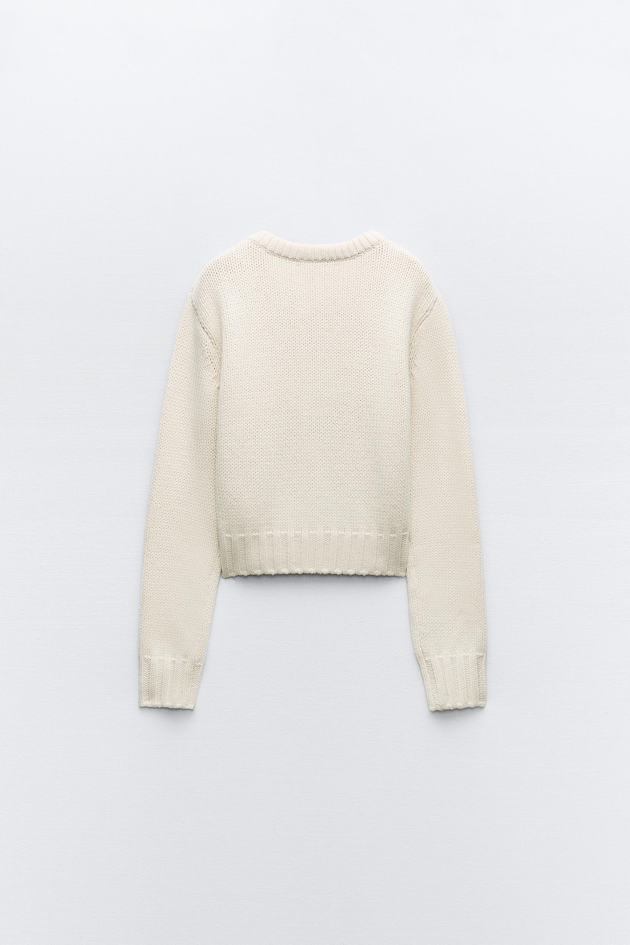 WOOL BLEND KNIT CARDIGAN - Ecru | ZARA United States