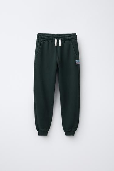 GARMENT-DYED JOGGERS - Emerald by Zara