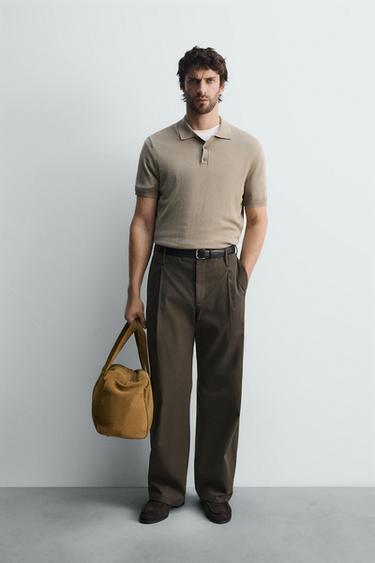 بولو محاك REGULAR FIT - محمِر فاتح الخاص بـ Zara