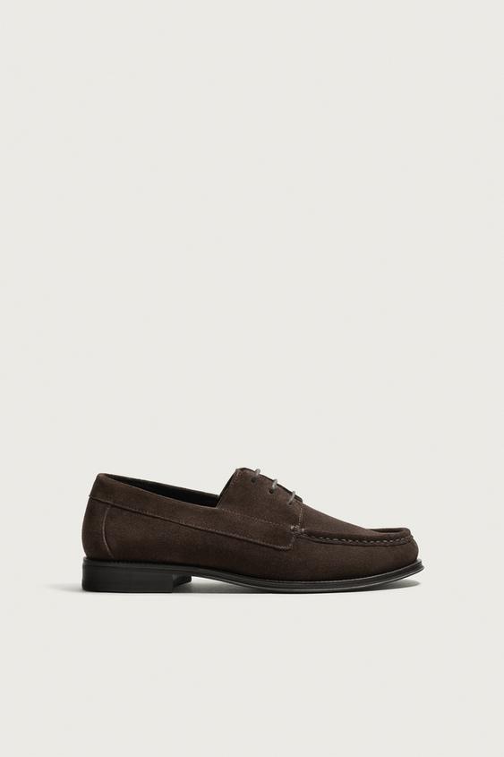 ZAPATO NÁUTICO PIEL - Marrón de Zara - Imagen 0
