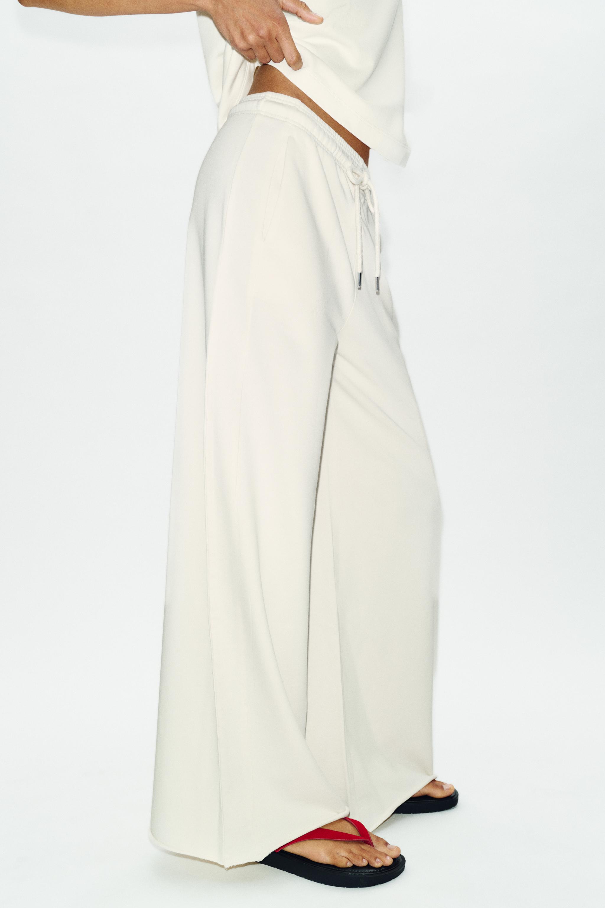 WIDE LEG PLUSH PANTS