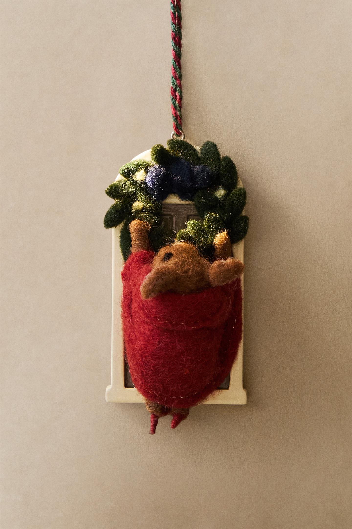 Ёлочные украшения Zara Mouse with Wreath Christmas Tree Decoration, цвет: Разноцветный — фото 6
