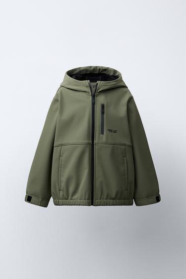 جاكيت بغطاء رأس مبطن - كاكي-ميد الخاص بـ Zara