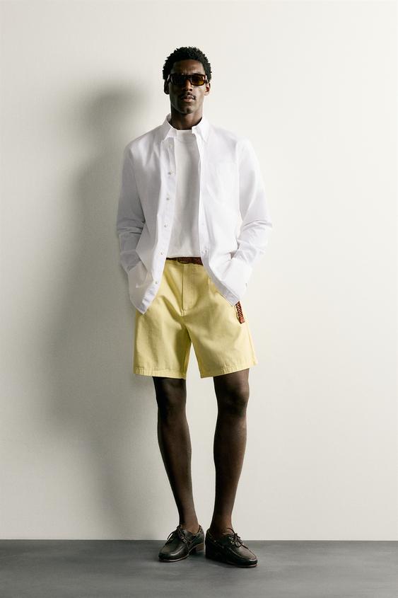 قميص قطني REGULAR FIT - أبيض الخاص بـ Zara - صورة 0