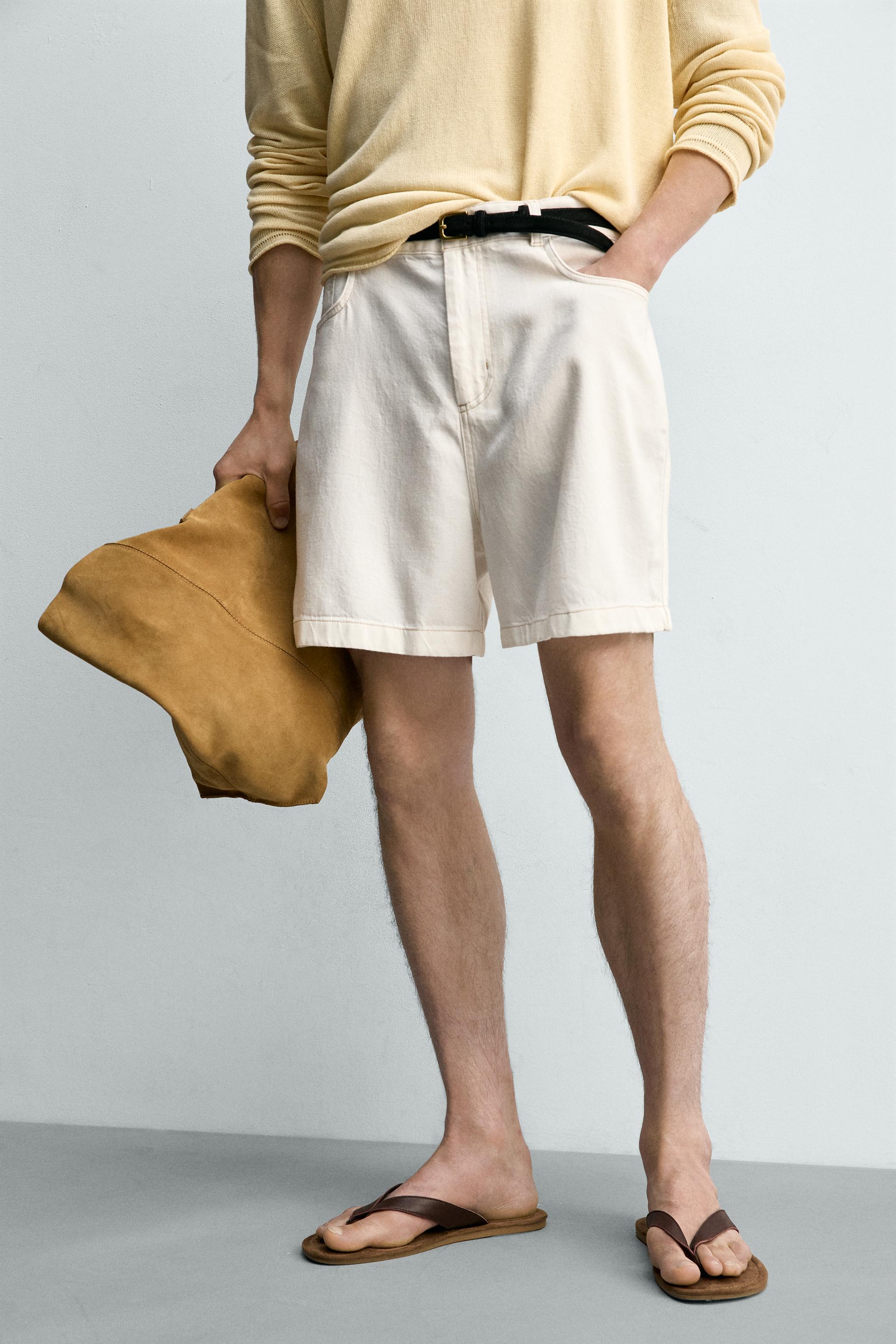 RELAXED FIT LYOCELL BLEND SHORTS