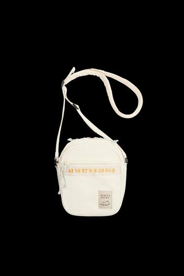 CONTRAST TECHNICAL CROSSBODY BAG - Bone White by Zara