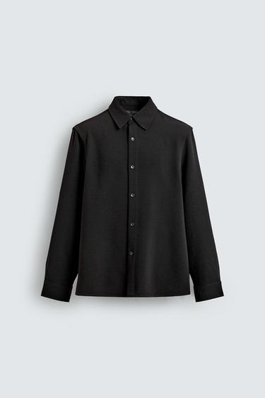 リラックスフィットシャツブラックZaraのリラックスフィットシャツ - ブラック 