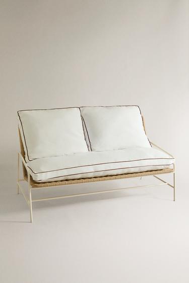 BACK CUSHION WITH PIPING - Ecru by Zara - Image 3