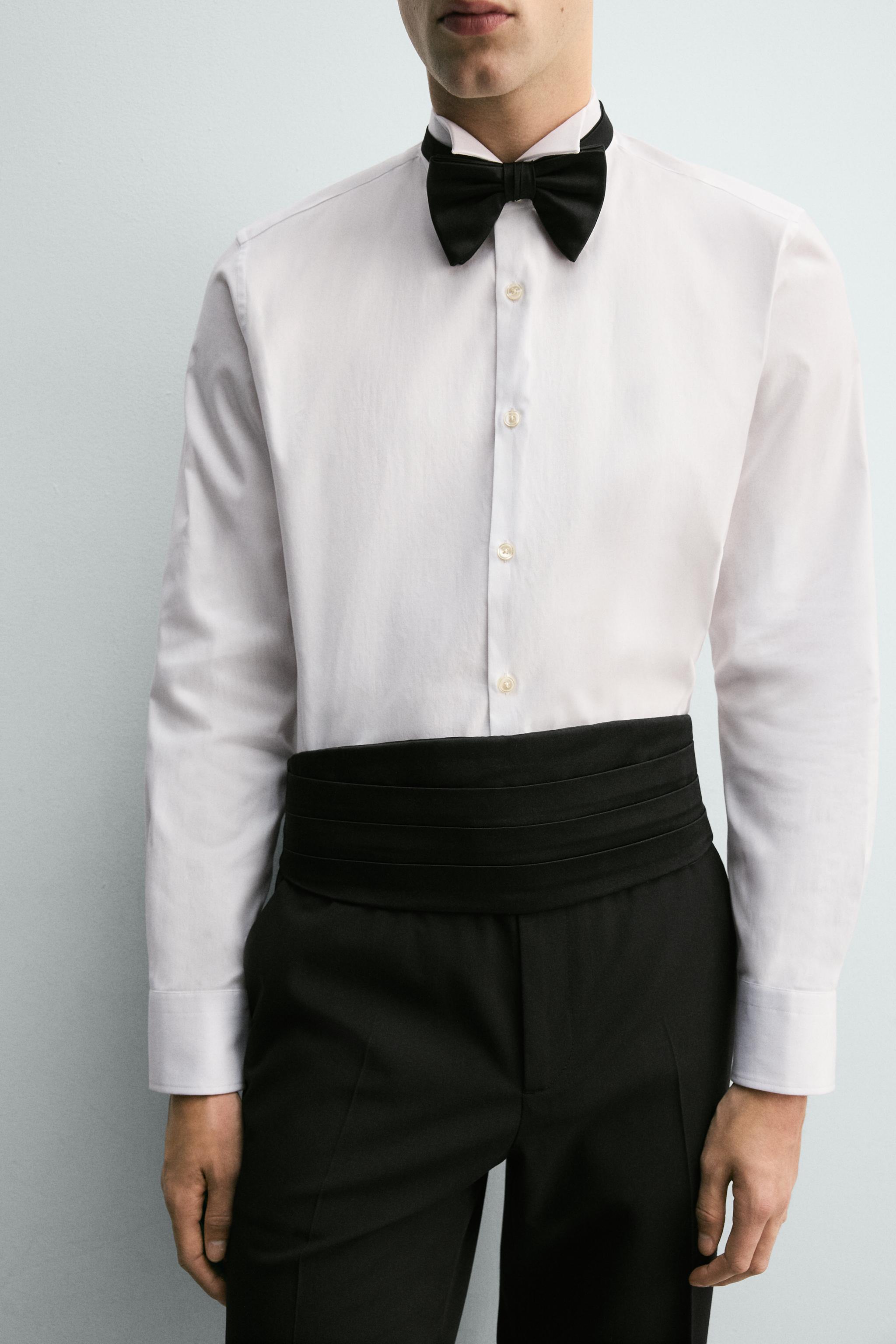 100% SILK TUXEDO CUMMERBUND — Black (alternate view)