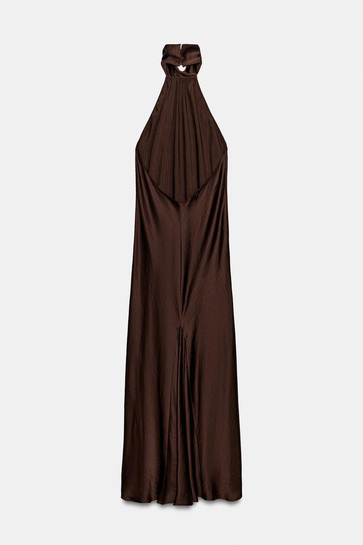 Vestido largo de cuello halter de la colección ZW 8
