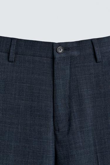 PANTALON DE COSTUME STRUCTURÉ - Bleu / Indigo de Zara - Image 6