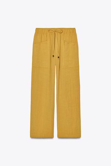 RUSTIC TROUSERS WITH ELASTIC WAIST - Curry by Zara - Image 4