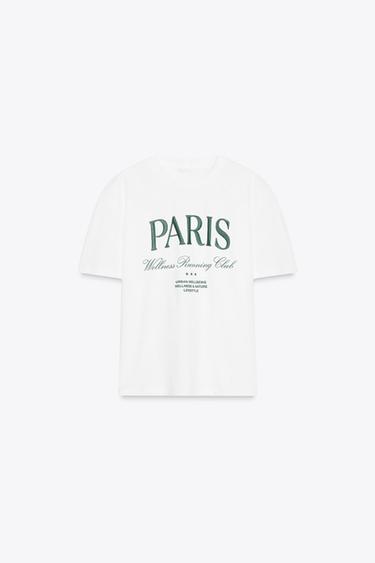 EMBROIDERED SLOGAN T-SHIRT - white by Zara - Image 3