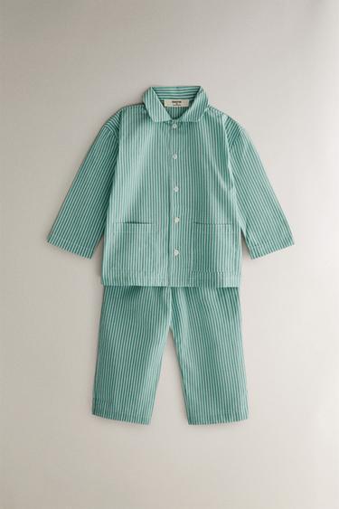 PYJAMA ENFANT RAYURES - Bleu de Zara - Image 0