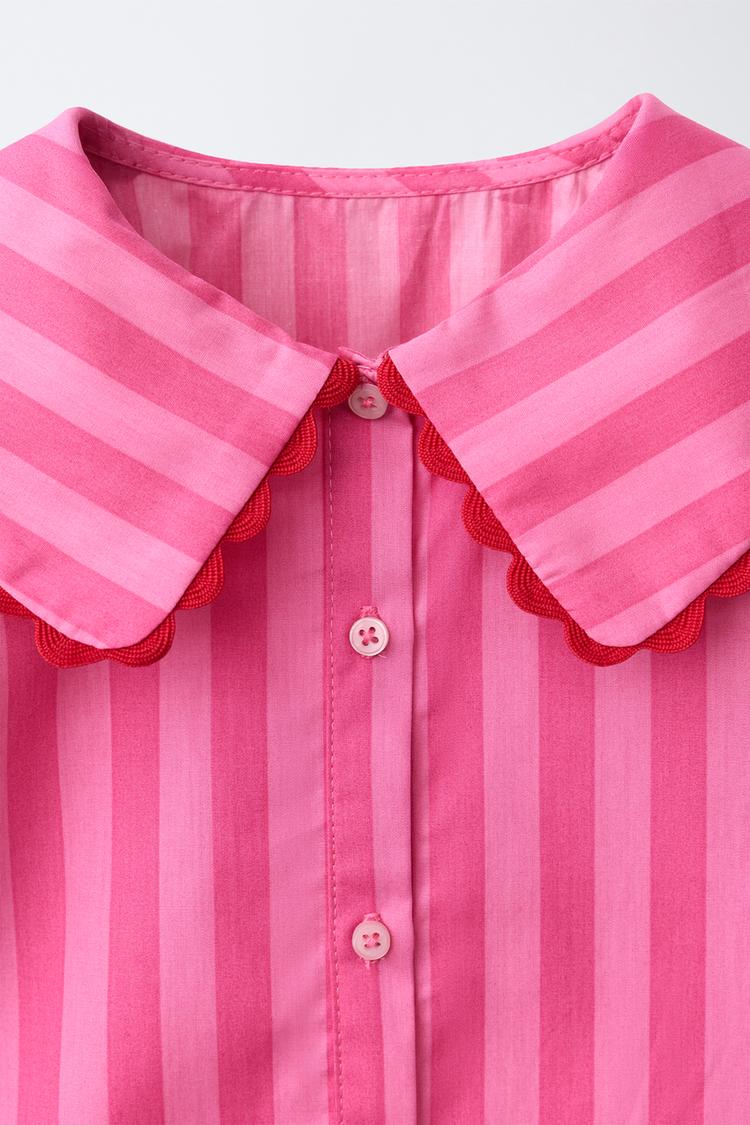 Camisa de rayas con fruncido 4