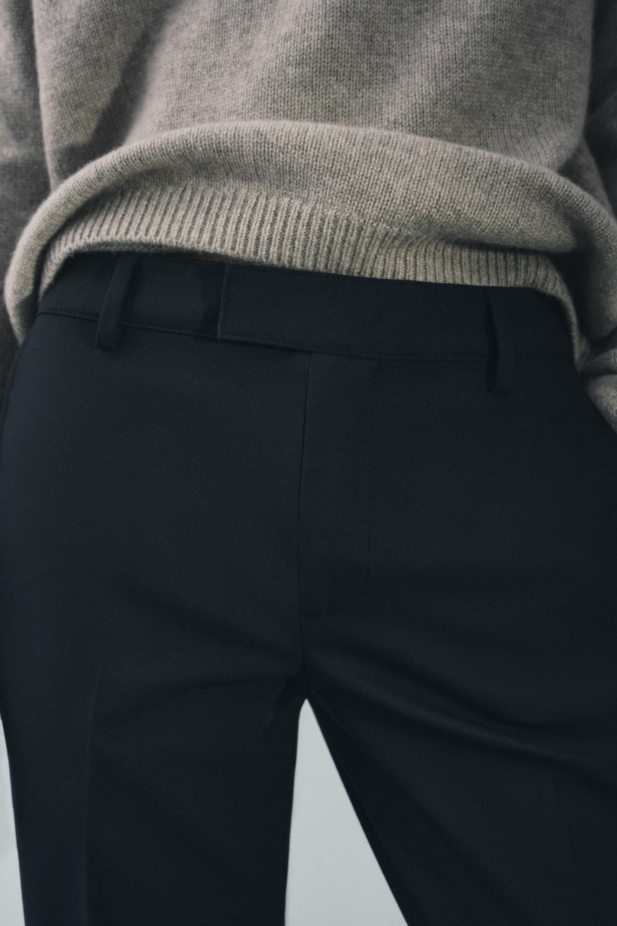 LOW RISE STRAIGHT LEG PANTS ZW COLLECTION - Black | ZARA
