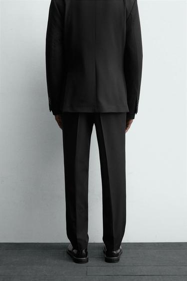 PANTALON DE COSTUME CONFORT À PLIS - Noir de Zara - Image 2