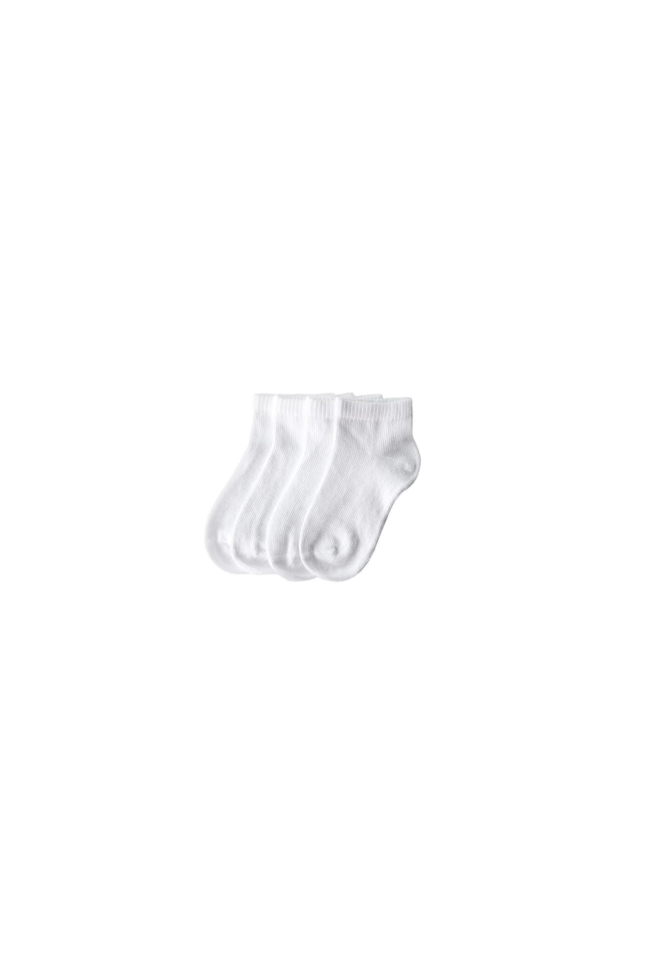 PACK OF FOUR PLAIN SHORT SOCKS — White