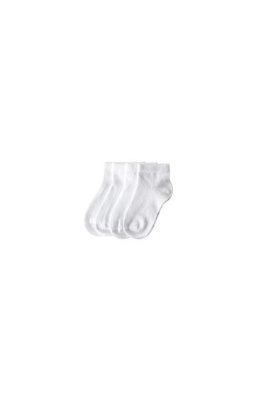 PACK OF FOUR PLAIN SHORT SOCKS — White 1