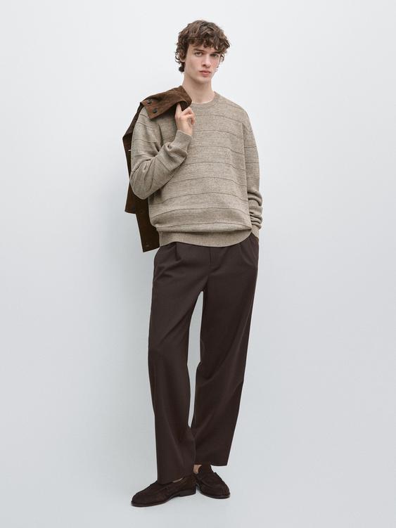 Relaxed fit cool wool blend pants from Zara - $200